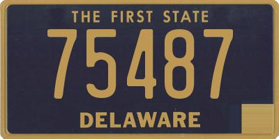 DE license plate 75487