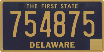 DE license plate 754875