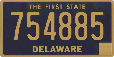 DE license plate 754885