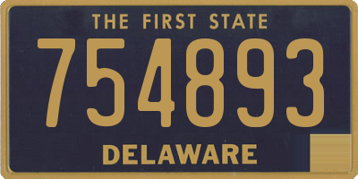 DE license plate 754893