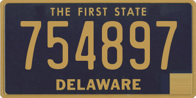 DE license plate 754897