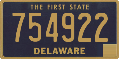 DE license plate 754922