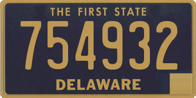 DE license plate 754932