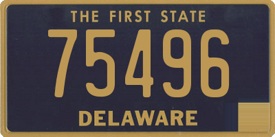 DE license plate 75496