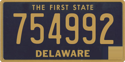 DE license plate 754992