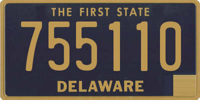 DE license plate 755110