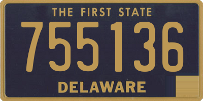 DE license plate 755136
