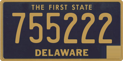 DE license plate 755222