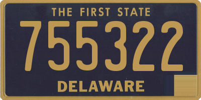 DE license plate 755322