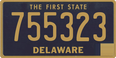 DE license plate 755323