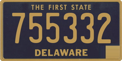 DE license plate 755332