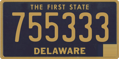 DE license plate 755333
