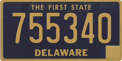 DE license plate 755340