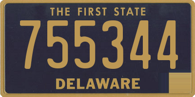 DE license plate 755344