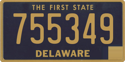 DE license plate 755349