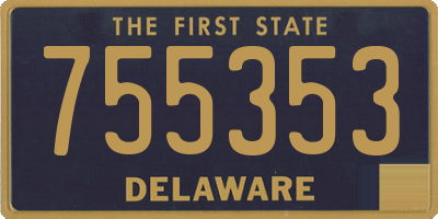 DE license plate 755353