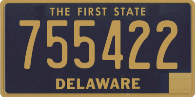 DE license plate 755422
