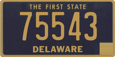 DE license plate 75543