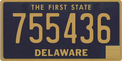 DE license plate 755436
