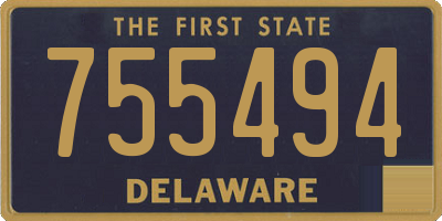 DE license plate 755494