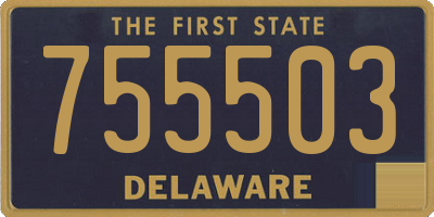 DE license plate 755503