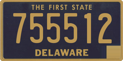 DE license plate 755512