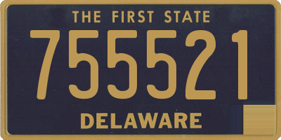 DE license plate 755521