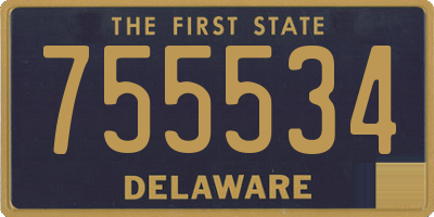 DE license plate 755534