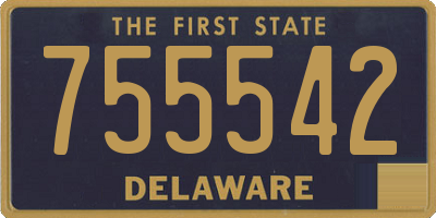 DE license plate 755542
