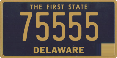 DE license plate 75555