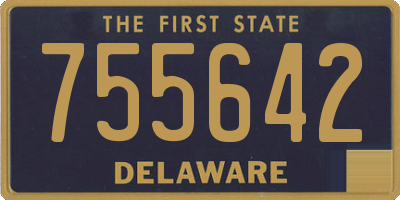 DE license plate 755642