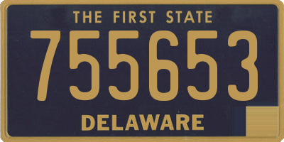 DE license plate 755653