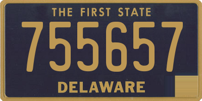 DE license plate 755657