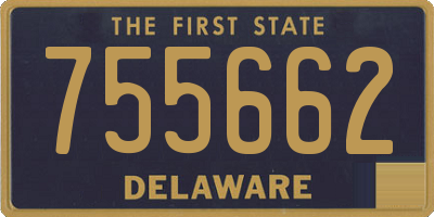 DE license plate 755662