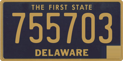 DE license plate 755703