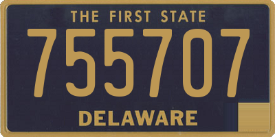 DE license plate 755707