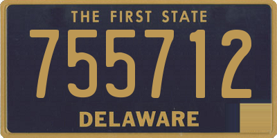 DE license plate 755712