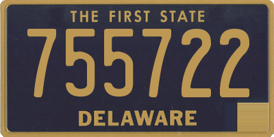 DE license plate 755722