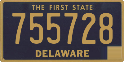 DE license plate 755728