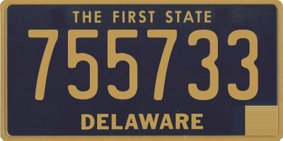 DE license plate 755733