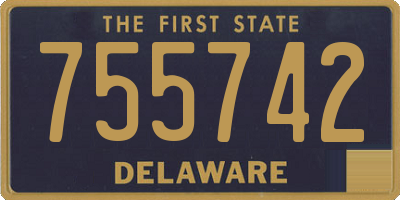 DE license plate 755742