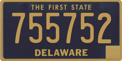 DE license plate 755752