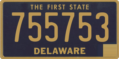 DE license plate 755753