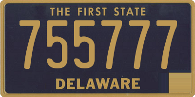 DE license plate 755777