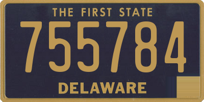 DE license plate 755784