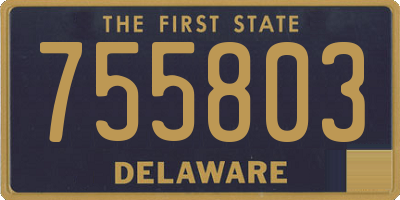 DE license plate 755803