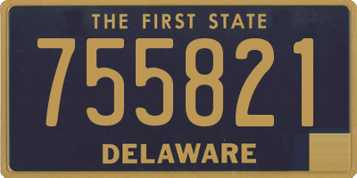 DE license plate 755821
