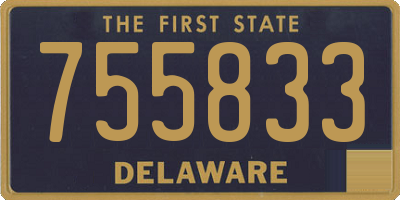 DE license plate 755833