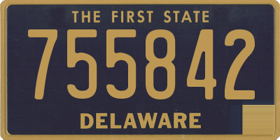 DE license plate 755842