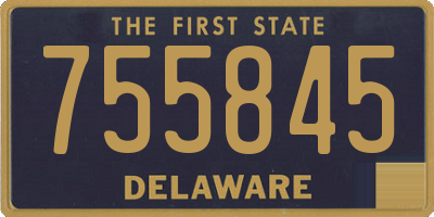 DE license plate 755845